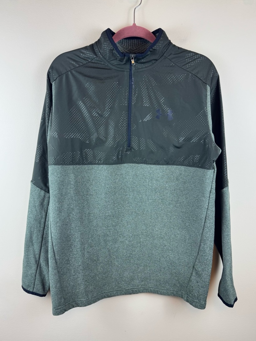 Under Armour Men's ColdGear Infrared Fleece Pullover ¼ Zip in Green